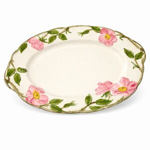 Vintage Franciscan Desert Rose Oval Serving Platter 12" Floral Made in USA 1970s